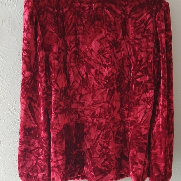 Antilia Femme Rich Red Velvet Top - Picture 8 of 9